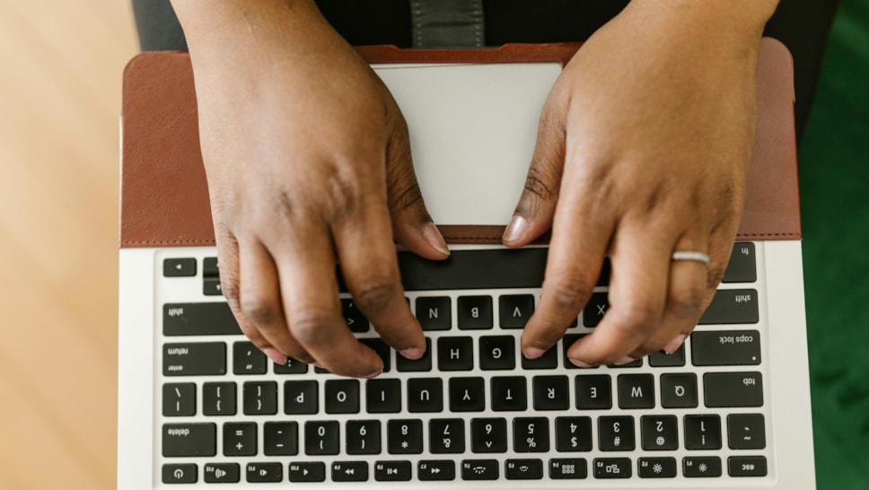 Hands on a keyboard