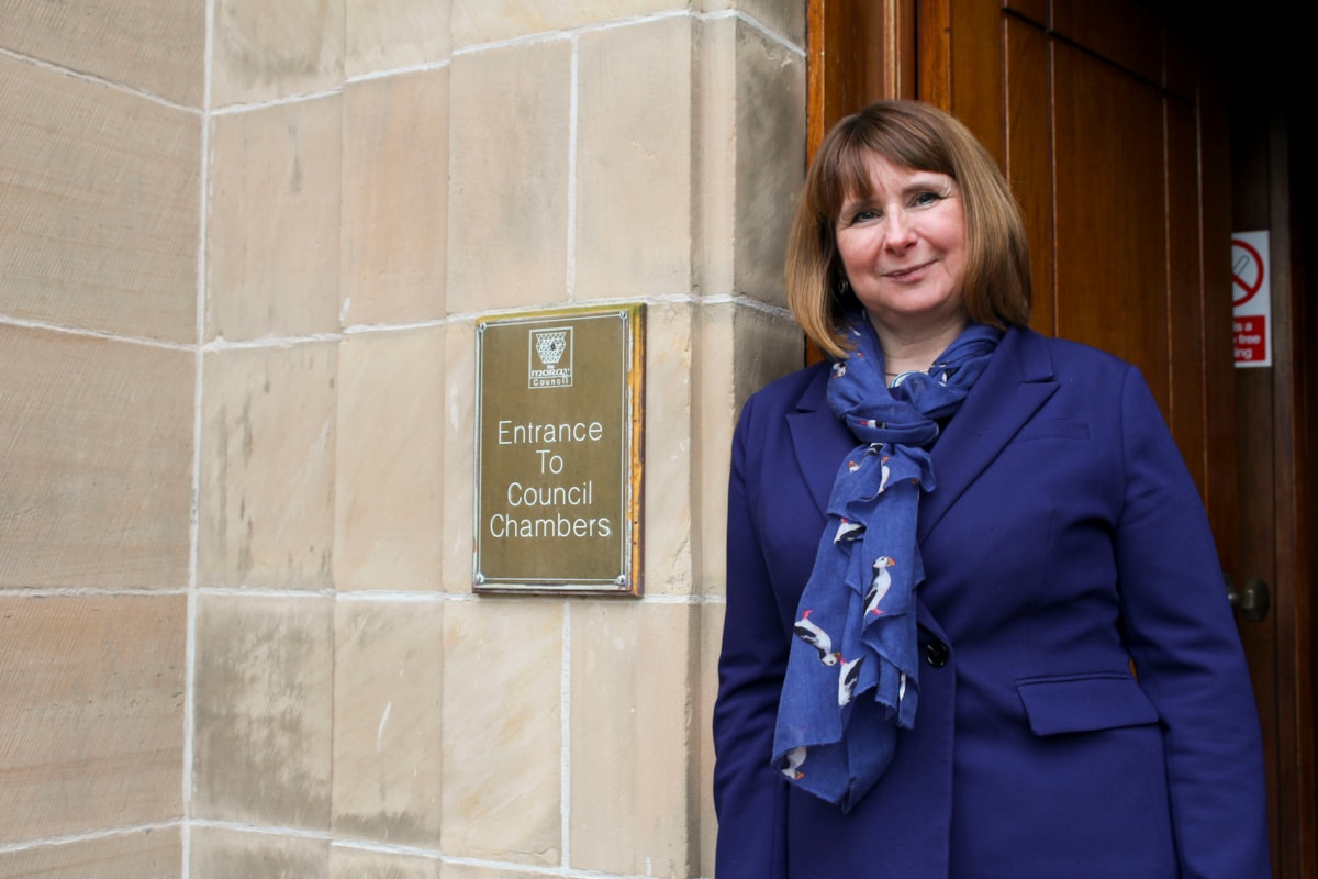 Karen Greaves BEM at Moray Council HQ