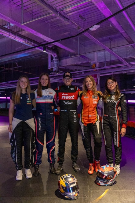 Kevin Hansen, Centre, With Chloe Grant, Ami Jerger, Charlie Martin And Katrina Ee