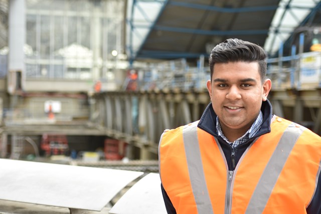 Shyam Patel, project management graduate at Network Rail, is calling on young people to consider careers in engineering and the railway
