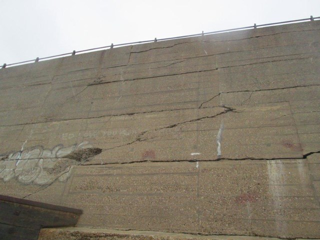 Damage to the sea wall at Dover, Kent picture 2