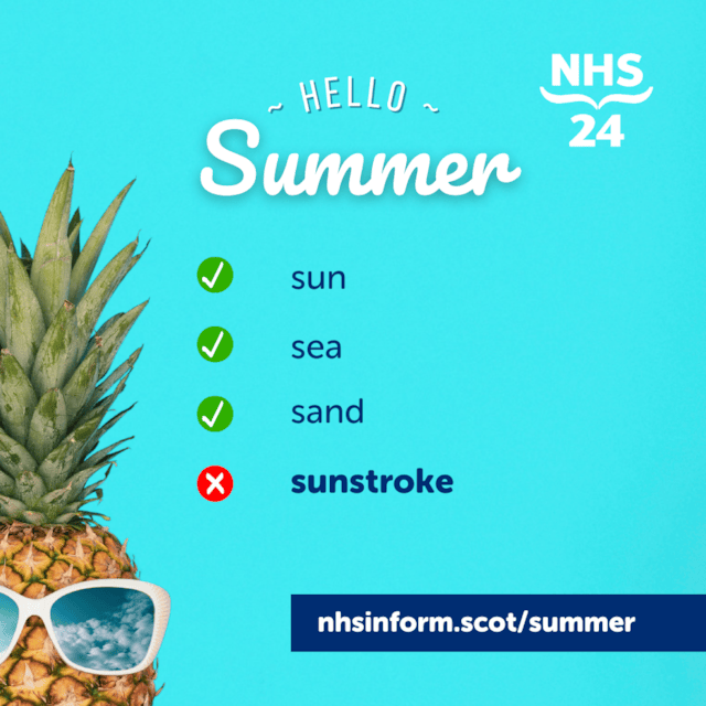 1-1 NHS 24 summer 2024 sunstroke