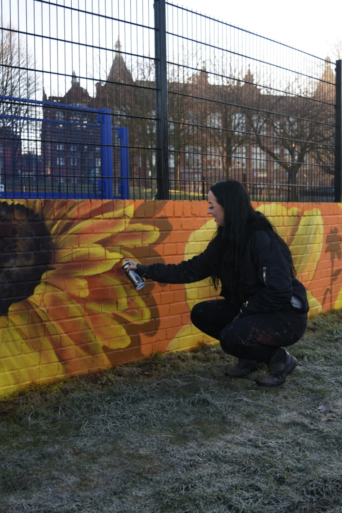 HazardOne: HazardOne was recognised as one of the Top 5 female graffiti artists in the UK by The Guardian and has also painted the 