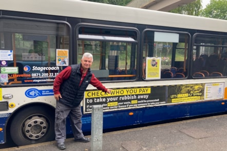 SCRAP fly-tipping bus