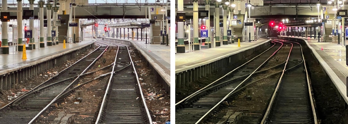 Before and After Piccadilly Litter Pick February 2026