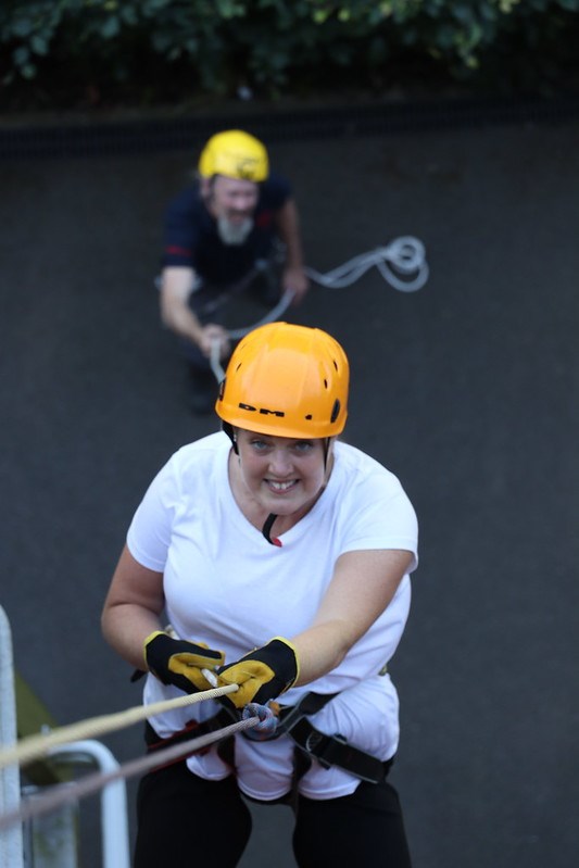 Mayor abseiling down Dudley College credit Hollie Carrington