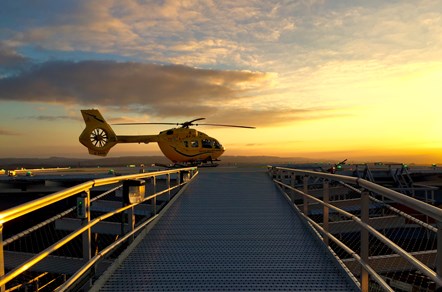 Helicopter over Bridge
