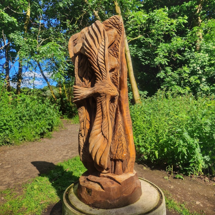 Sculpture Trail - Bird, fox and hare