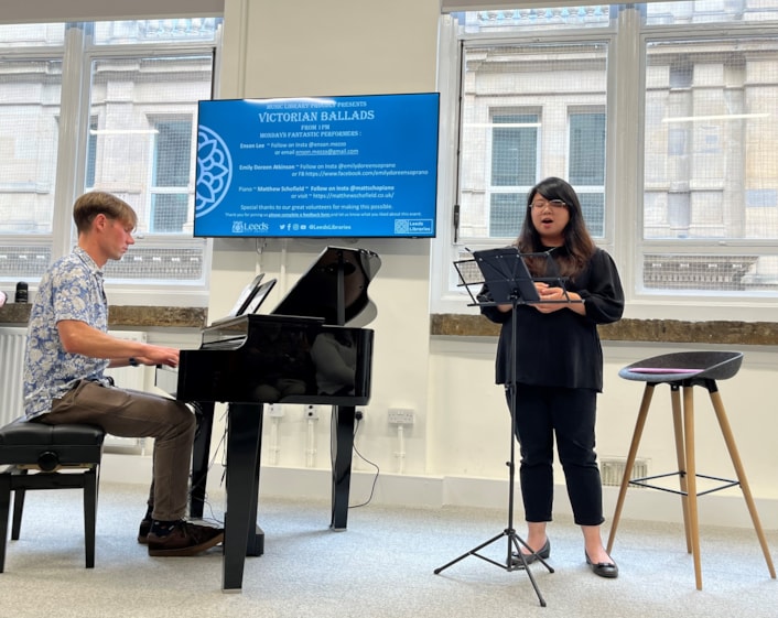 Victorian sheet music recitals: Singer Enson Lee performs some of Leeds Central Library's Victorian sheet music in the building's newly refurbished music library.
The recitals will be taking place as part of Heritage Open Days.
