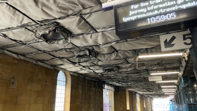 Scarborough roof 9 - Fire safety cover has been custom built (Network Rail)