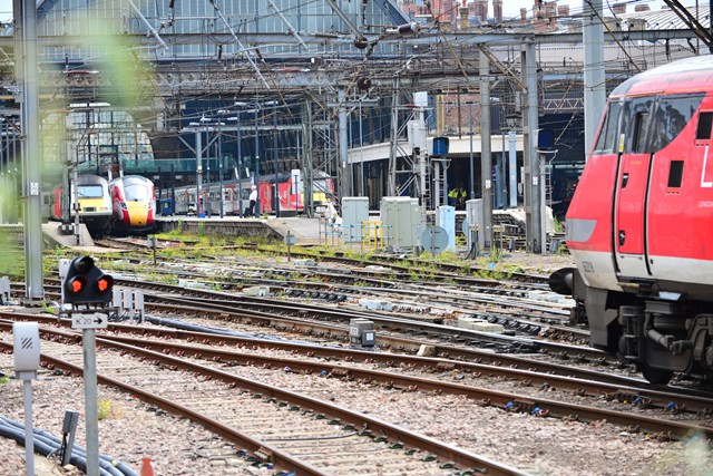 The track layout at King's Cross railway station