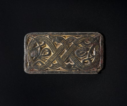 Scandanavian cast gilded bronze mount, Lewis. Image © National Museums Scotland