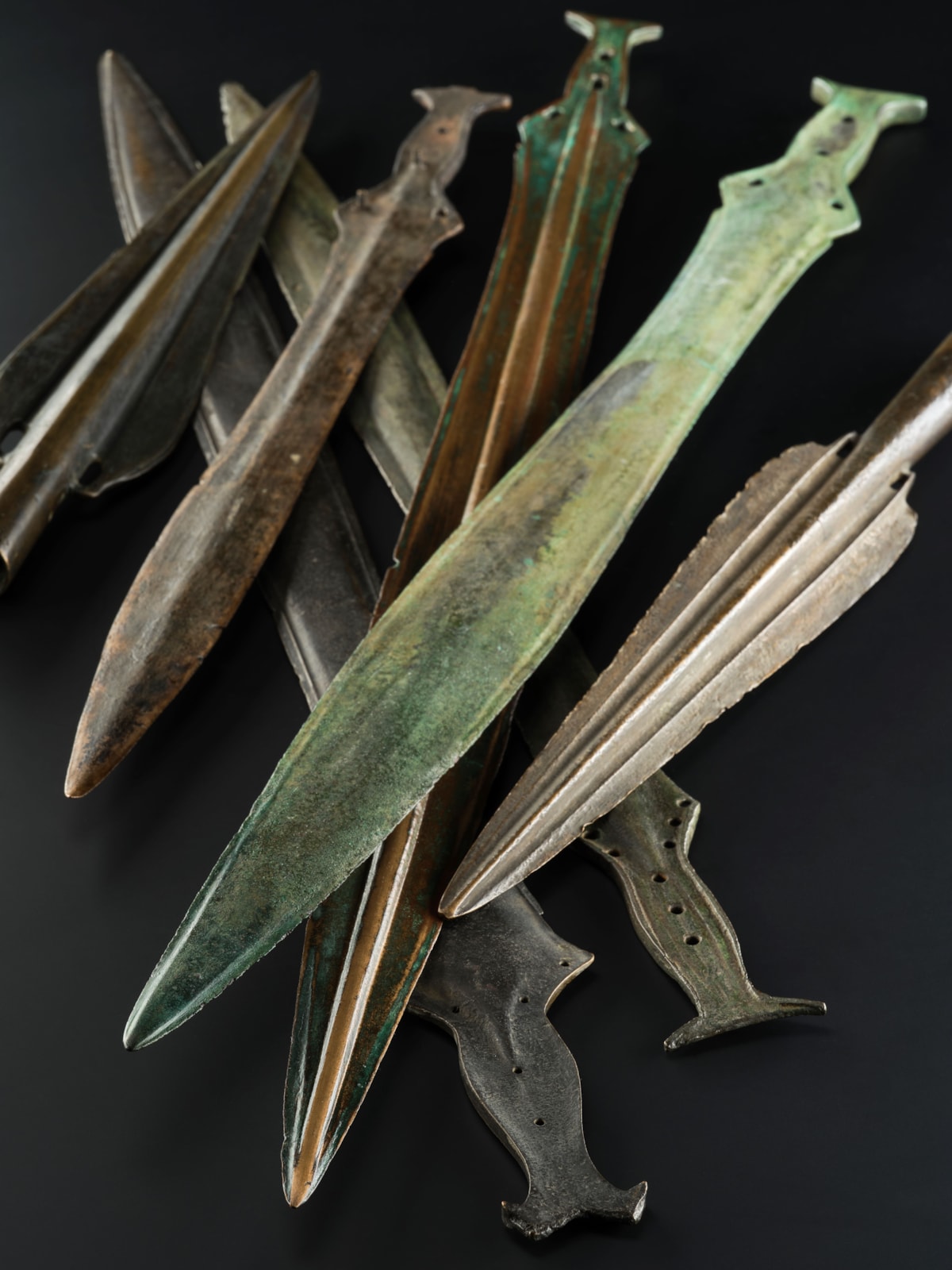 Bronze Age spearheads and swords from Scotland. Image © National Museums Scotland 2