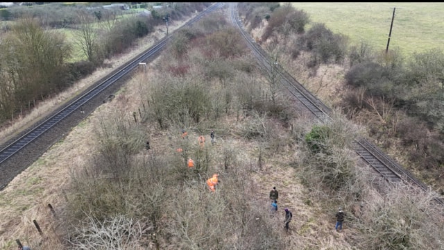 Volunteers carrying out work