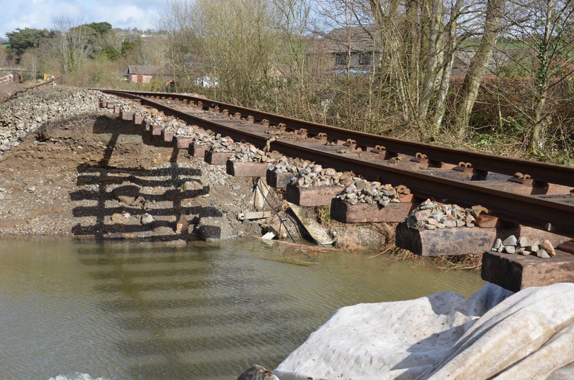 Fascinating drone footage reveals extensive damage on Conwy Valley Line: Conwy Valley Line March 2019