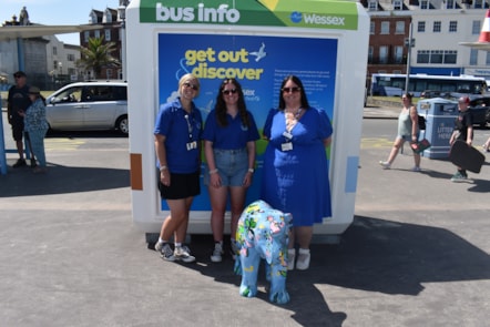 Weldmar Hospicecare's Fiona Hansford, and Eden Fraser, with First Wessex's Leanne Rowland Bright