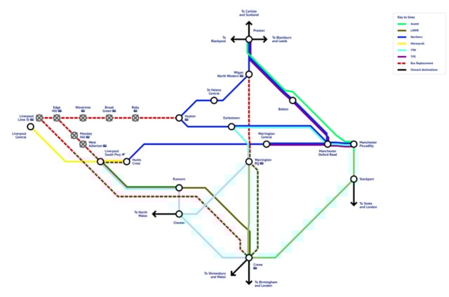 Lime Street upgrade map: Lime Street upgrade map
