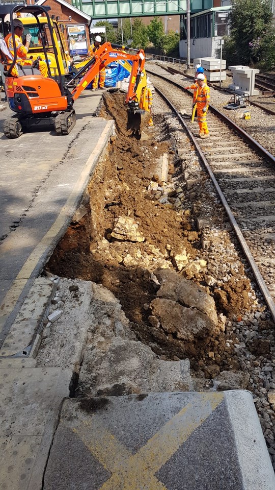 Track renewals at Witham - platform 1 rebuild