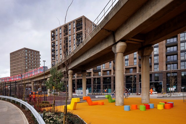 DLR near housing development