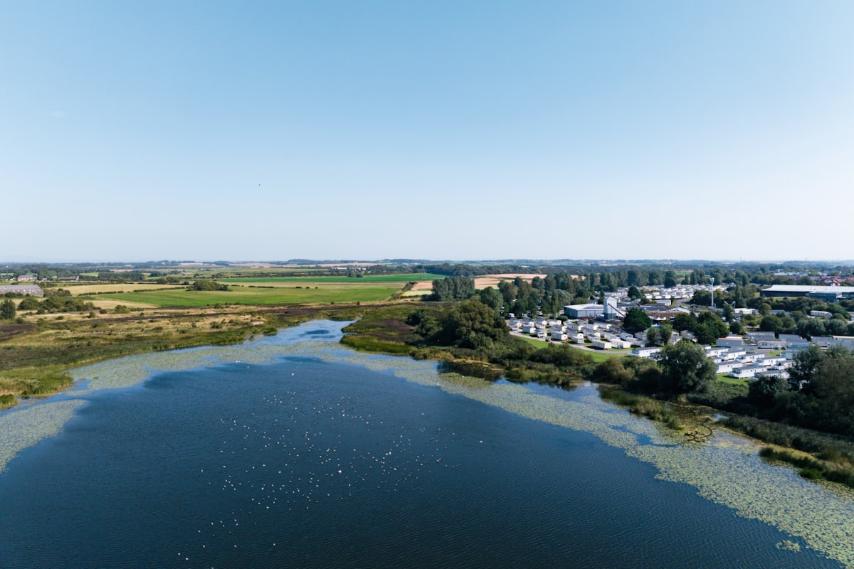 Marton Mere drone park view