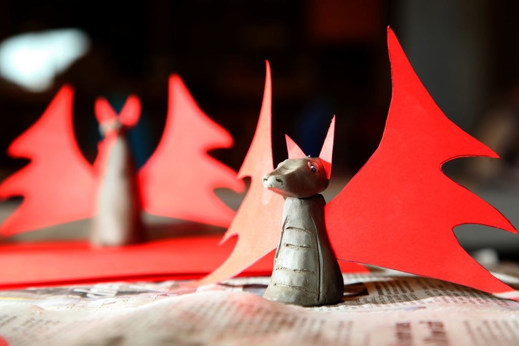 Welsh red dragon crafted