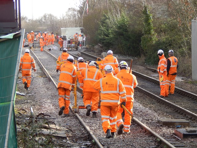 Christmas and New Year works at Saxilby: carried out Dec 2013/Jan 2014 as part of the GNGE upgrade