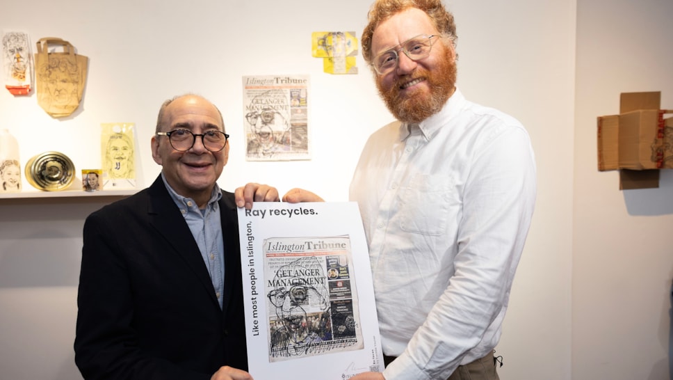 Artist Freddie Yauner with Ray