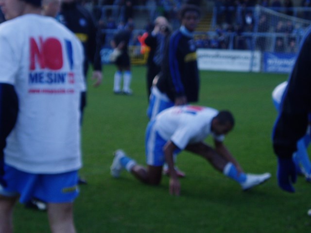 Wycombe Wanderers No Messin'!  training 2: Players wear special tshirts to get across the No Messin'! rail safety message