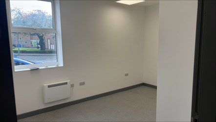 Image shows new Trafford Park station interior