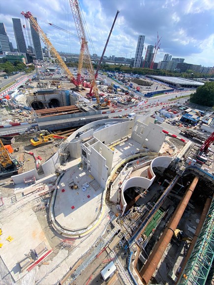 TfL-Riverlinx Image - Silvertown Tunnel portal in Greenwich