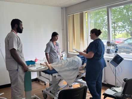 PCSM students in action at Furness General Hospital