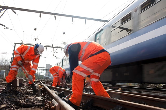 track maintenance with train