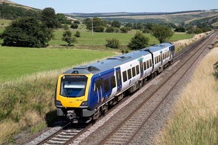 Image shows Northern train en route to Sheffield