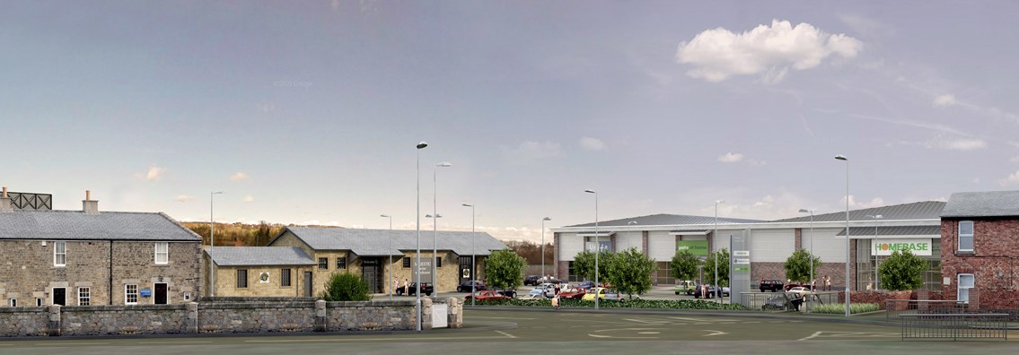 Work starts on £8m Hexham Goods Yard retail development: Porposed retail development at Hexham