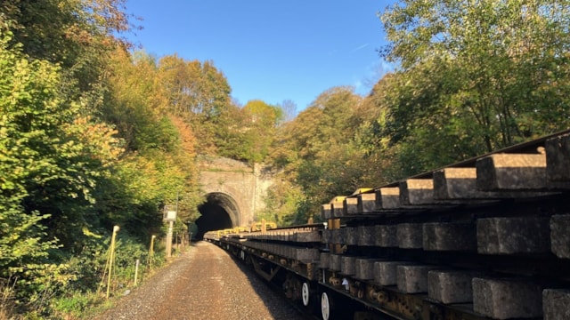 Train services resume between Bristol and Bath following track work through St Anne’s tunnel: Removing the old track between Bath and Bristol