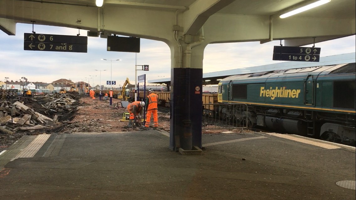 Blackpool platform demolition week 1