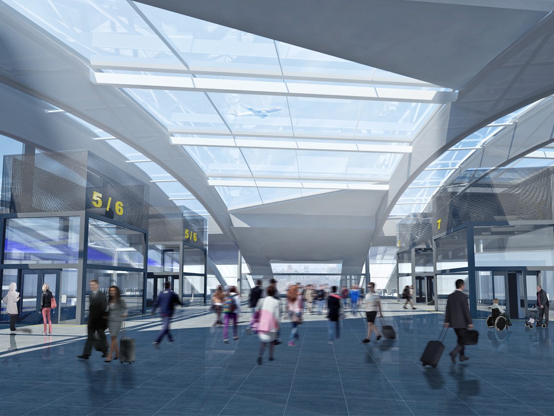 Major proposals unveiled to upgrade Gatwick Airport station: Gatwick Airport redevelopment - CGI2