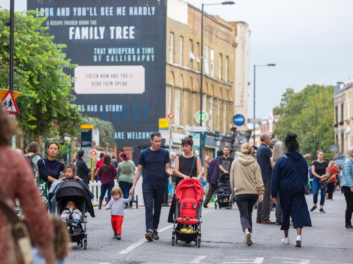 Car Free Day on Stoke Newington Church Street in 2019