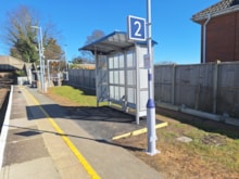Kemsley station shelter after: Kemsley station shelter after