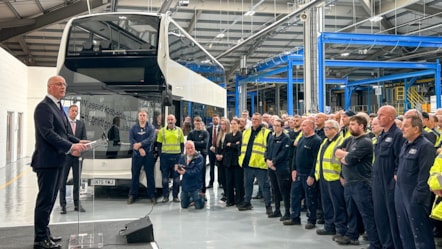 First Minister John Swinney speaks to Alexander Dennis team members (resized)