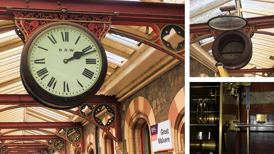 Clocking up £8,000 towards station’s heritage timepiece: Great Malvern Clock renovation composite