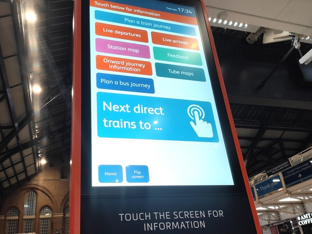 Liverpool Street giant interactive screen
