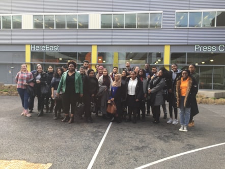 Hackney Apprentices on a recent visit to HereEast