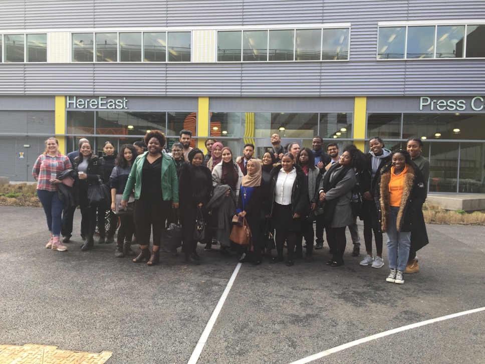 Hackney Apprentices on a recent visit to HereEast