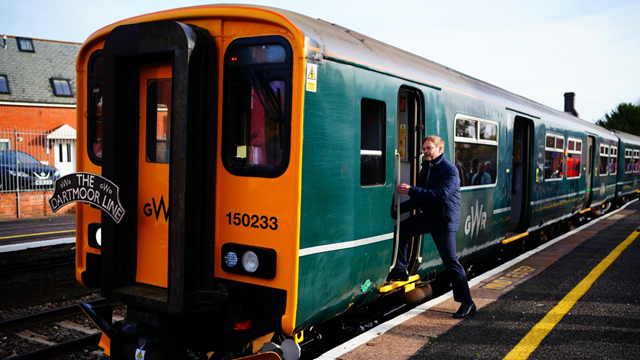 Railway Restored: regular trains to run on Dartmoor Line for first time in 50 years: Transport Secretary boards train to Okehampton
