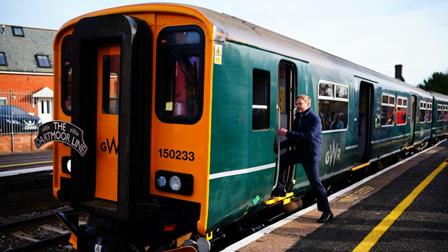 Transport Secretary boards train to Okehampton