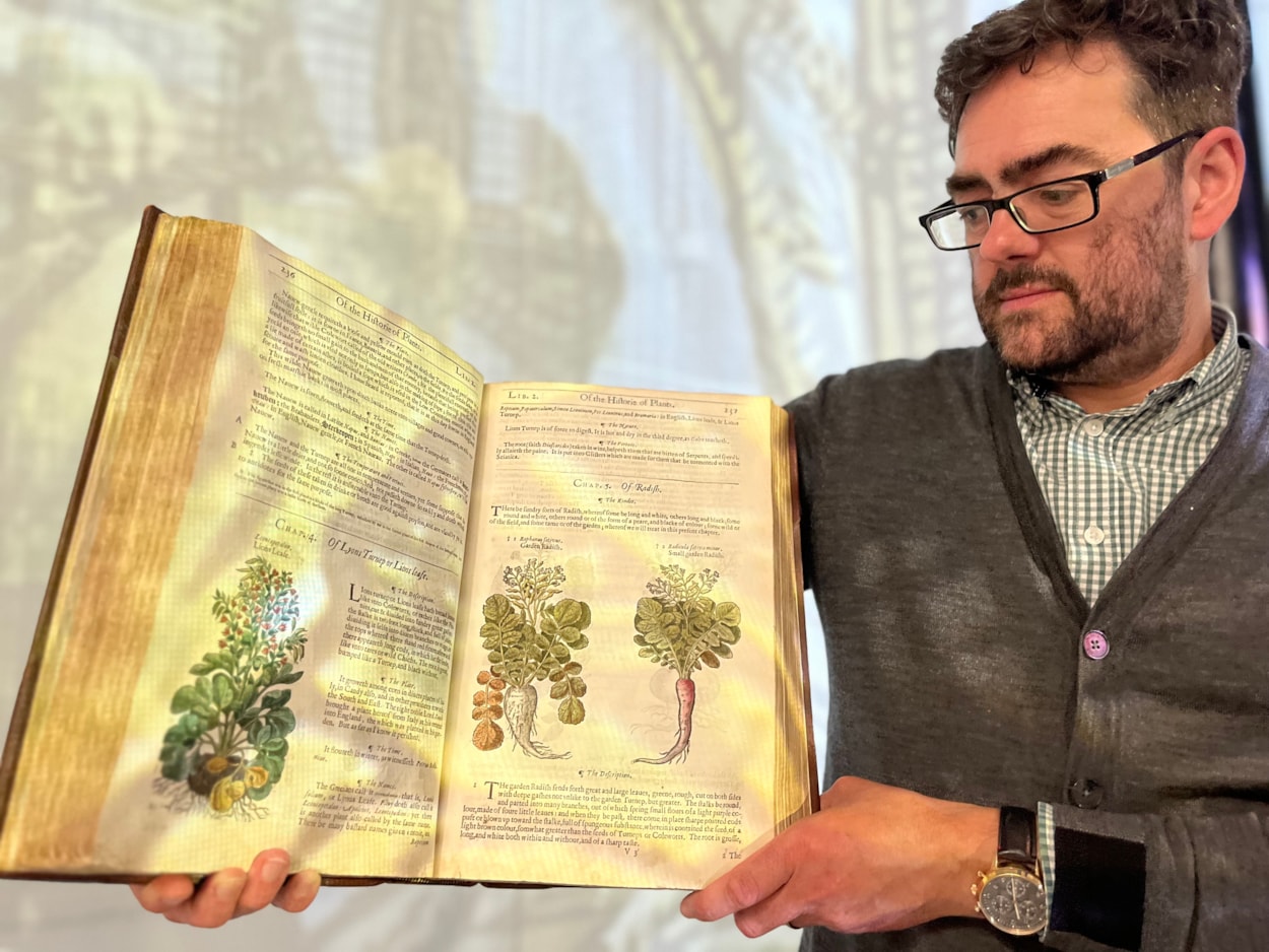 Unearthed at Leeds Central Library: On display as part of the free exhibition is a fascinating collection of beautifully illustrated manuals, compiled by some of history’s most esteemed horticulturalists.

Between their antique covers can be found centuries of accumulated wisdom about the best ways to grow fabulous fruit and vibrant veg as well as colourful flowers and fragrant herb patches.

Among the treasured tomes on display, pictured here with Antony Ramm, is a copy of The Herball or Generall Historie of Plantes, written by famed Elizabethan herbalist John Gerard.