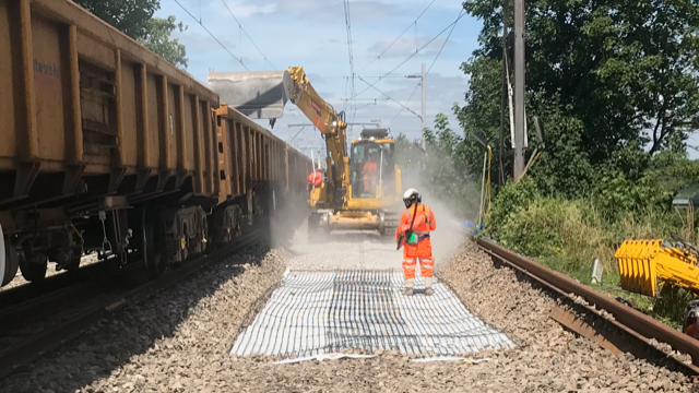 Track replacement work at Clapton continues at weekends to increase reliability of the rail service: Clapton track renewals 2