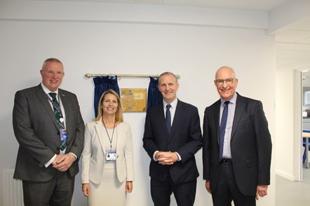 Pictured left to right, Chief Operating officer Paul Bassett, SAS CEO Pauline Howie, Cabinet Secretary Michael Matheson and SAS Chair Tom Steele