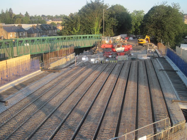 Kerse Road bridge beams hit the deck: 26 July Kerse Bridge Deck Beams complete